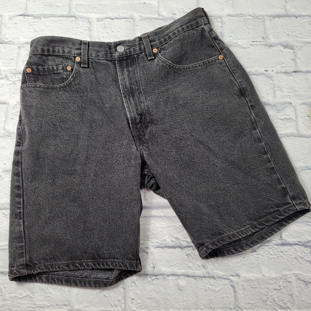 Men's Black Levi's 505 Denim Shorts size 34